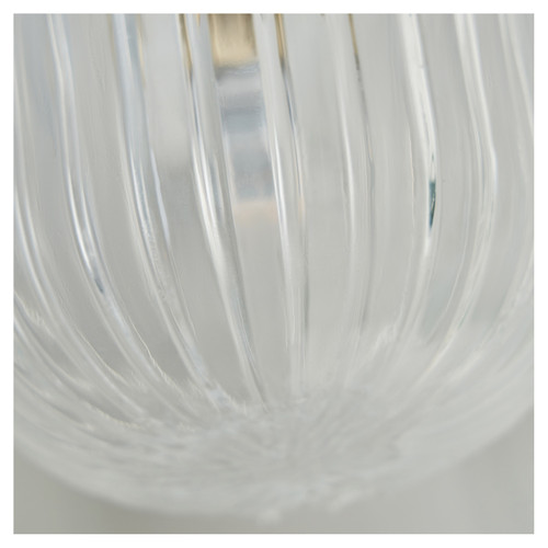 Forum Spa Scala Chrome Ribbed Bathroom Wall Light Glass Detail Close Up