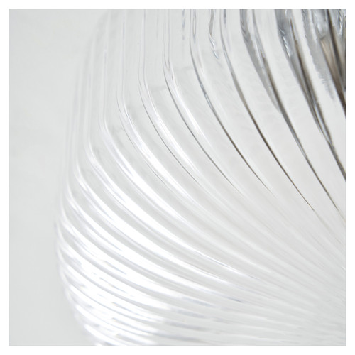 Forum Spa Scala Chrome Ribbed Flush Bathroom Light Glass Detail Close Up