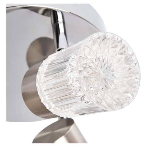 Forum Spa Bizet Chrome 3 Light Adjustable Spot Ceiling Plate Shade Close Up