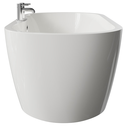 Florence White Double Ended Freestanding Bath Side View