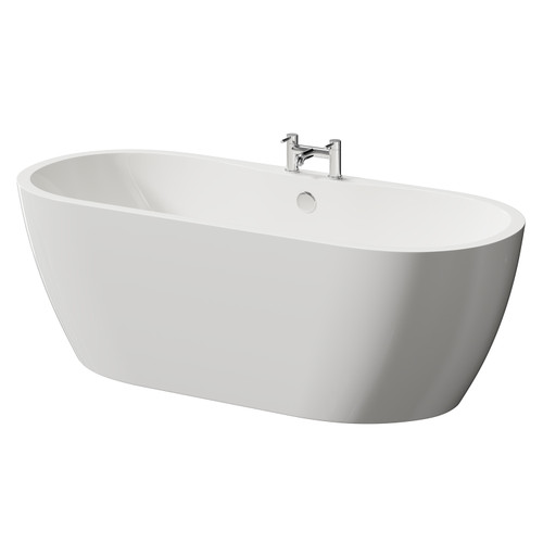 Florence White Double Ended Freestanding Bath Right Hand View