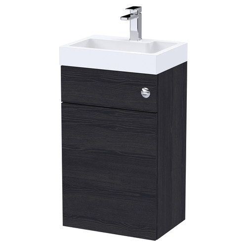 Nuie Athena Charcoal Black 500mm Combination Vanity Unit with Basin and Cistern - PRC645CB Main Image