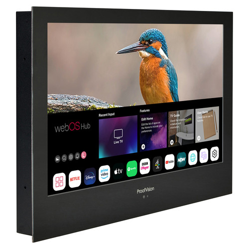 ProofVision Premium Black 32" Waterproof Bathroom Smart Television - PVB32BW Right