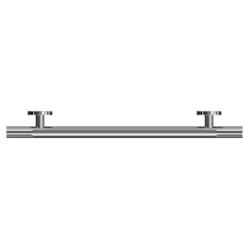 Grabex Polished Stainless Steel 24" Contemporary Curved Grab Rail Top Viewed from Above