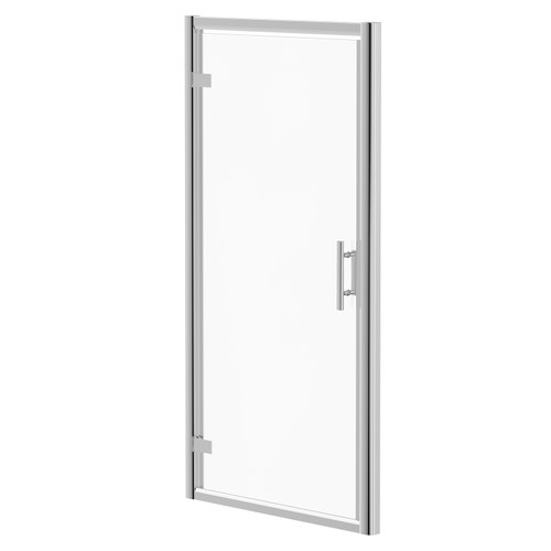 Series 8 Chrome 900mm Hinged Shower Door - Right View