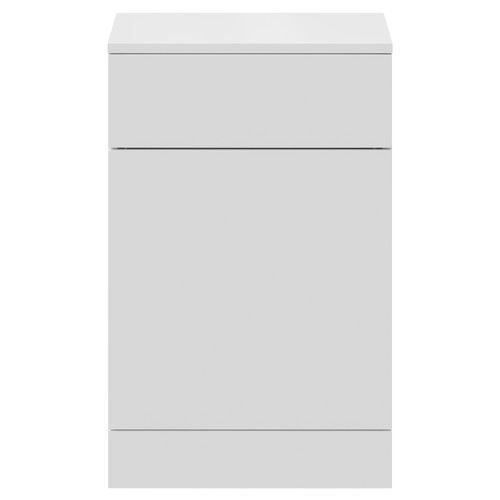 Alexander James Gloss White 500mm x 330mm Toilet Unit Front View