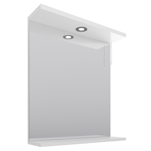 Alexander James 650mm x 750mm Downlit Vanity Mirror Left View