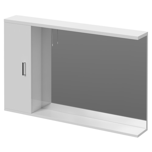 Alexander James 1200mm x 750mm Downlit Vanity Mirror with Storage Right Hand View