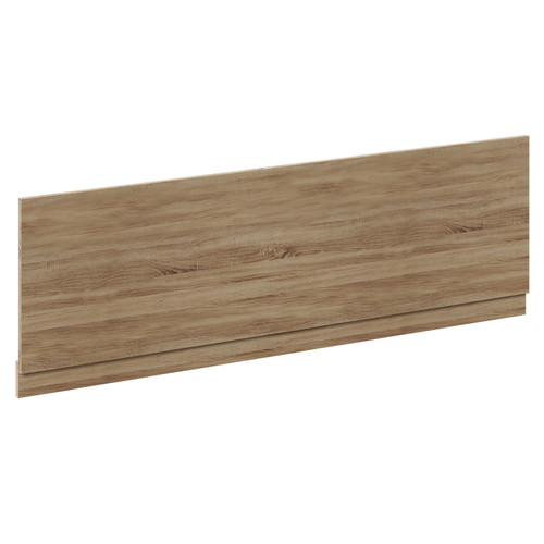 Napoli Bordalino Oak MDF 1700mm Front Bath Panel with Plinth Left Hand View