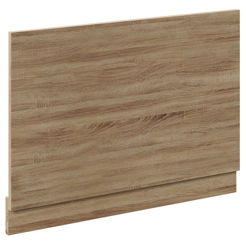 Napoli Bordalino Oak MFC 750mm End Bath Panel with Plinth Left Hand View