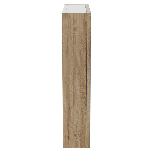 Napoli Bordalino Oak 500mm Wall Mounted Mirrored Cabinet Side View