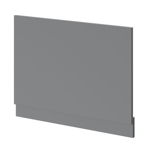 Napoli Gloss Grey MDF 700mm End Bath Panel with Plinth Right Hand View