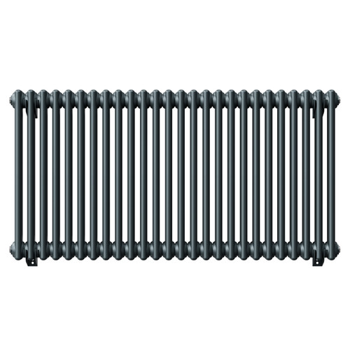 Colosseum Anthracite 600mm x 1164mm Double Panel Radiator Front View