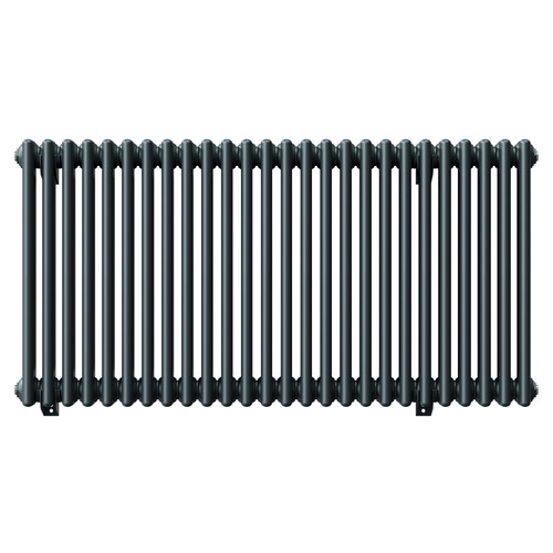 Colosseum Anthracite 600mm x 1177mm Triple Panel Radiator Front View