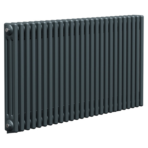 Colosseum Anthracite 600mm x 1177mm Triple Panel Radiator Left Hand View
