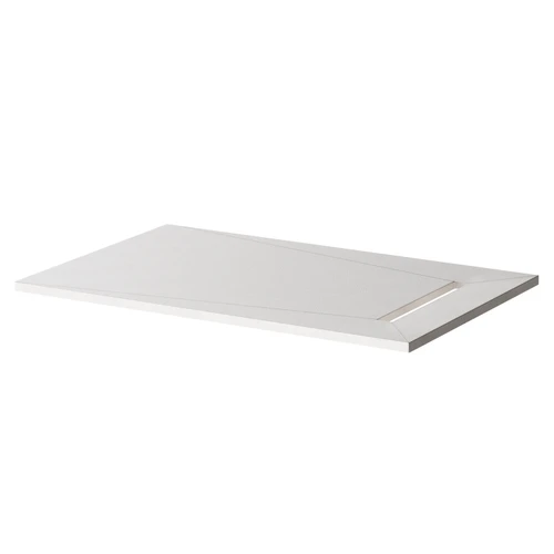 WholeSeal Wetroom 1400mm X 900mm X 30mm Rectangular Shower Tray Former With 600mm End Linear Waste Outlet - Right View