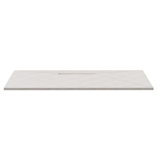 WholeSeal Wetroom 1800mm X 900mm X 30mm Rectangular Shower Tray Former With 600mm Offset Linear Waste Outlet - Side View