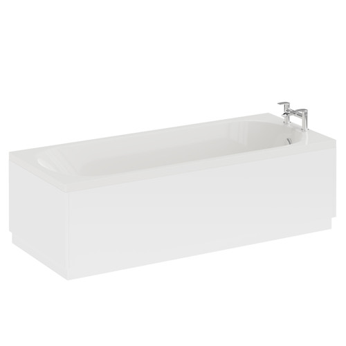 Compact 1700mm x 700mm Straight Single Ended Bath Left Hand View