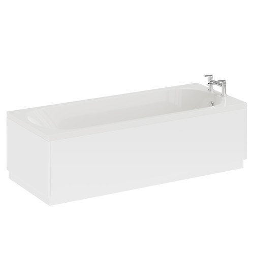 Compact 1200mm x 700mm Straight Single Ended Bath Left Hand View