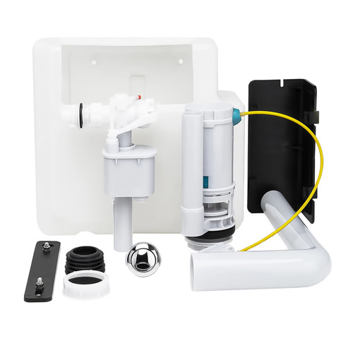 Concealed Cistern with Front Access and Push Button Dual Flush View from Front