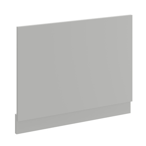 Napoli Gloss Grey Pearl MDF 700mm End Bath Panel with Plinth Left Hand View