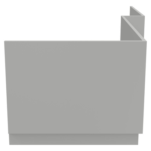 Napoli Gloss Grey Pearl MDF 1700mm L Shaped Front and End Bath Panel Side on View