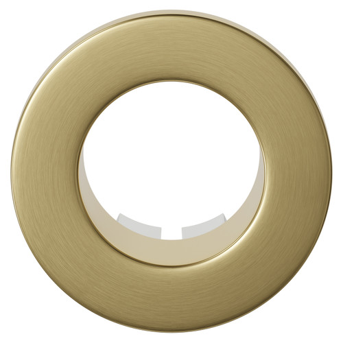 Colore Round Brushed Brass Basin Overflow Insert Front View