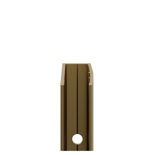 Colore 8mm Brushed Brass 1850mm Wall Channel View from Front