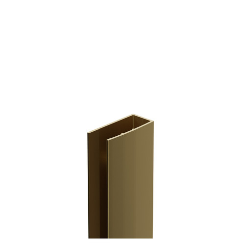 Colore 10mm Brushed Brass 2000mm Wall Channel Right Hand View