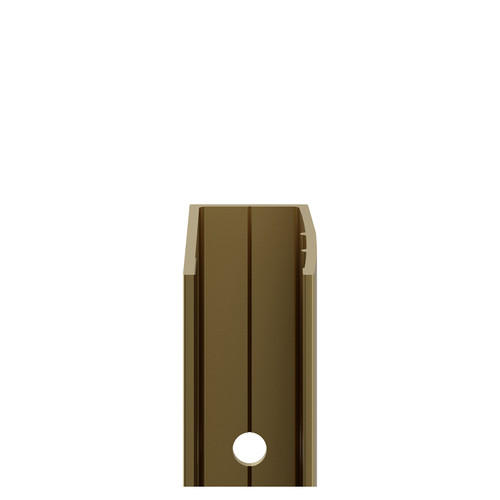 Colore 10mm Brushed Brass 2000mm Wall Channel View from Front