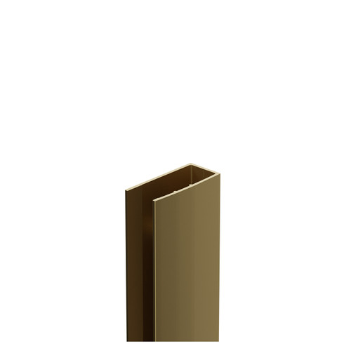 Colore Brushed Brass 2000mm 10mm Walk in Shower Enclosure Glass Wall Channel