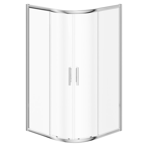 Series 8 Plus Chrome 1000mm 2 Door Quadrant Shower Enclosure - Front View
