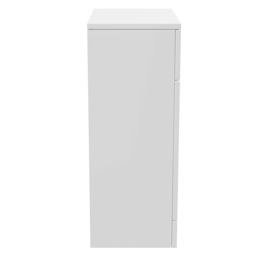 Modena Gloss White 500mm X 300mm Back To Wall Toilet Unit - Side View