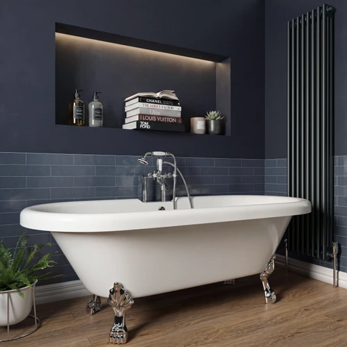 Windsor 1795mm x 785mm Double Ended Freestanding Roll Top Bath with Chrome Tiger Feet Lifestyle