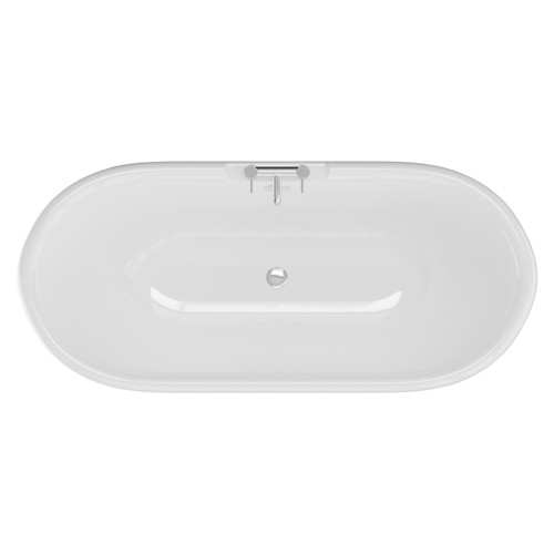 Windsor 1795mm x 785mm Double Ended Freestanding Roll Top Bath with Chrome Claw Feet View from Top