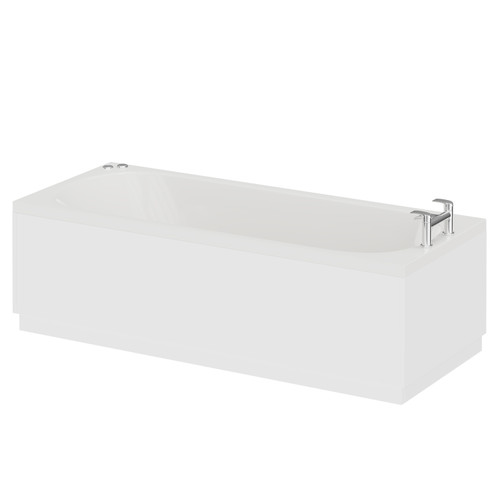 Compact 1600mm x 700mm 12 Jet Chrome V-Tec Single Ended Whirlpool Bath Right Hand View