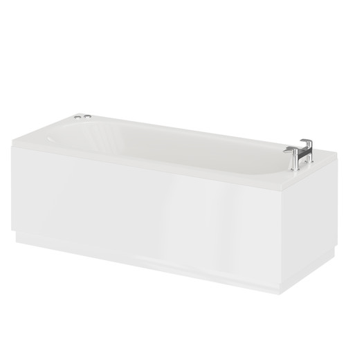 Monte Carlo 1700mm x 700mm 6 Jet Chrome V-Tec Textured Base Anti Slip Single Ended Whirlpool Bath Right Hand View