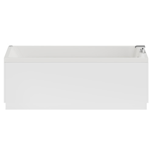 Slim Edge 1800mm x 800mm 12 Jet Chrome Easifit Single Ended Spa Bath Front View
