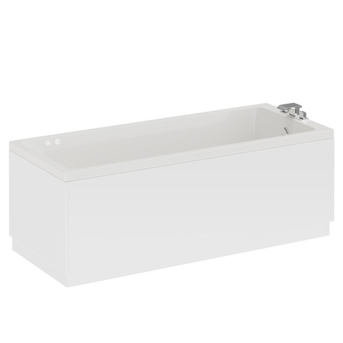 Slim Edge 1800mm x 800mm 6 Jet Chrome Flat Jet Single Ended Whirlpool Bath Left Hand View