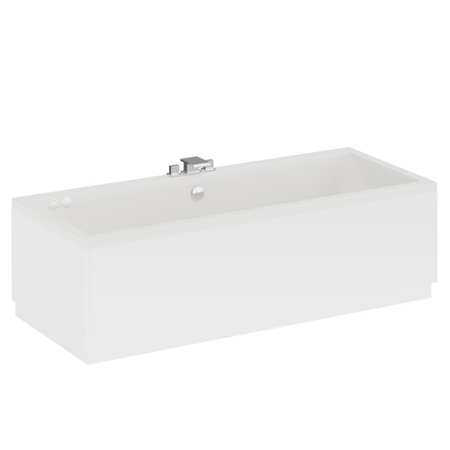 Slim Edge 1700mm x 700mm 6 Jet Chrome Flat Jet Double Ended Whirlpool Bath Left Hand View