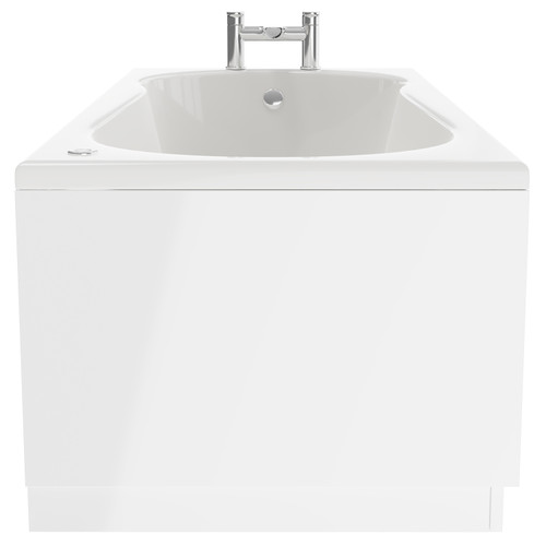 Keyhole 1700mm x 800mm 12 Jet Chrome Easifit Single Ended Spa Shower Bath Side View