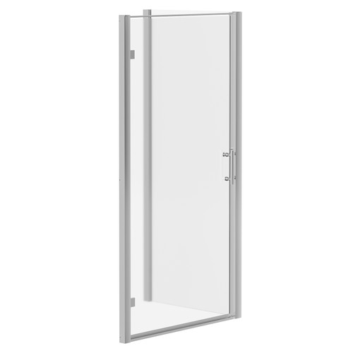 Series 6 Chrome 1000mm x 800mm Hinged Door Shower Enclosure Left Hand View