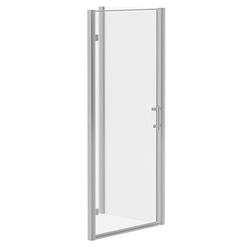 Series 6 Chrome 900mm x 760mm Hinged Door Shower Enclosure Left Hand View