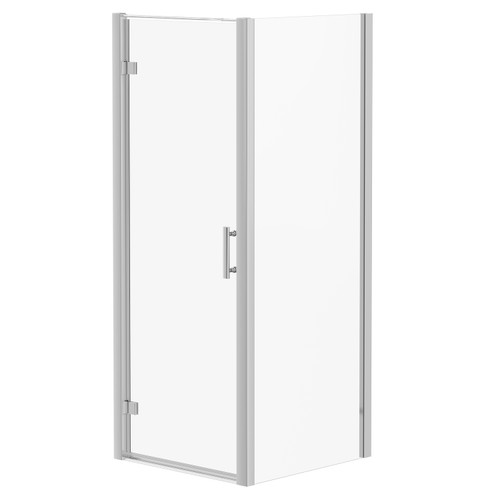 Series 6 Chrome 760mm x 760mm Hinged Door Shower Enclosure Right Hand View