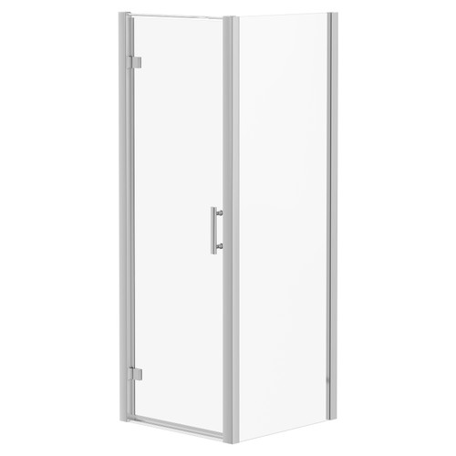 Series 6 Chrome 700mm x 700mm Hinged Door Shower Enclosure Right Hand View