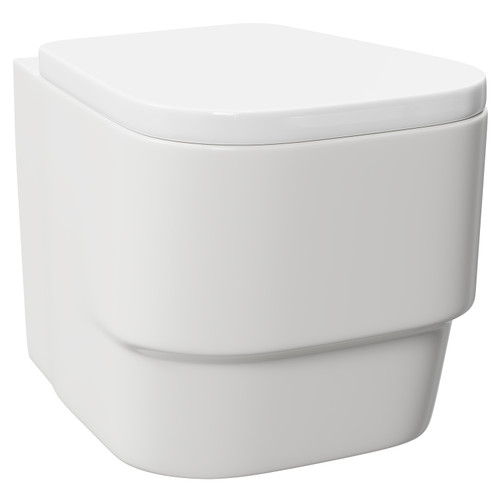 Club Wall Hung Toilet Pan With Soft Close Toilet Seat - Left View