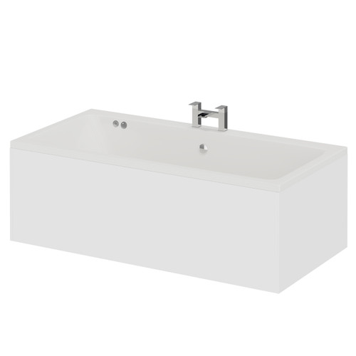 Verna 1800mm x 900mm 6 Jet Chrome Flat Jet Double Ended Whirlpool Bath Right Hand View