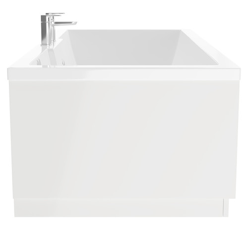 Legend 1500mm x 700mm Right Hand 12 Jet Chrome Flat Jet Single Ended Whirlpool Bath Side View