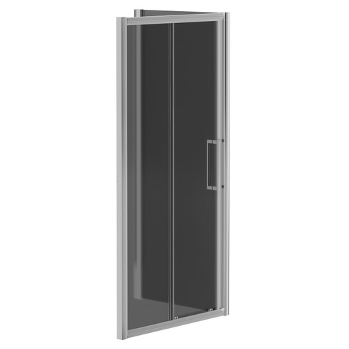 Series 9 Chrome 1200mm x 900mm Tinted Glass Sliding Door Shower Enclosure Left Hand View