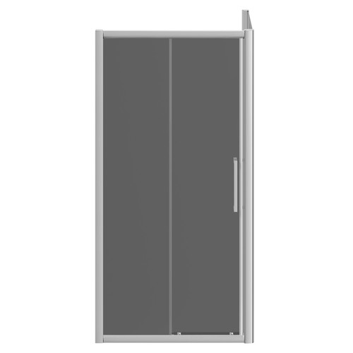 Series 9 Chrome 1200mm x 900mm Tinted Glass Sliding Door Shower Enclosure Front View